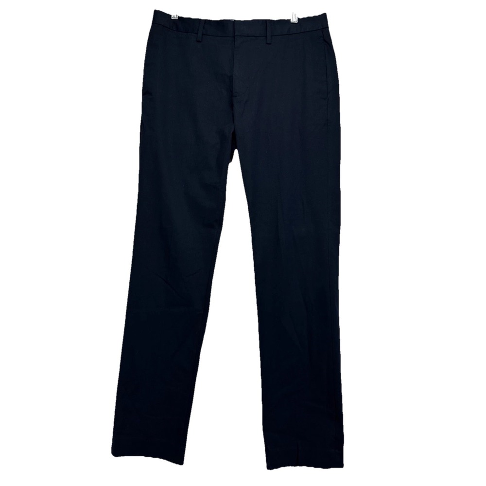 BONOBOS Manteco Slim Fit Navy Chino Pants Men Size 32x32 Flat Front Casual Dress
